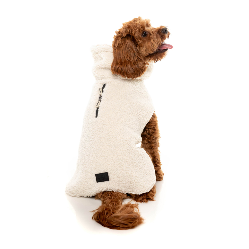 The Cosy Snood Coat - Eggshell