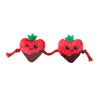 Strawberry hearts (2 unidades en una cuerda) - Juguete para gatos