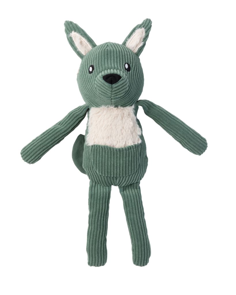 FuzzYard Life Corduroy Toy - Myrtle Green Kangaroo