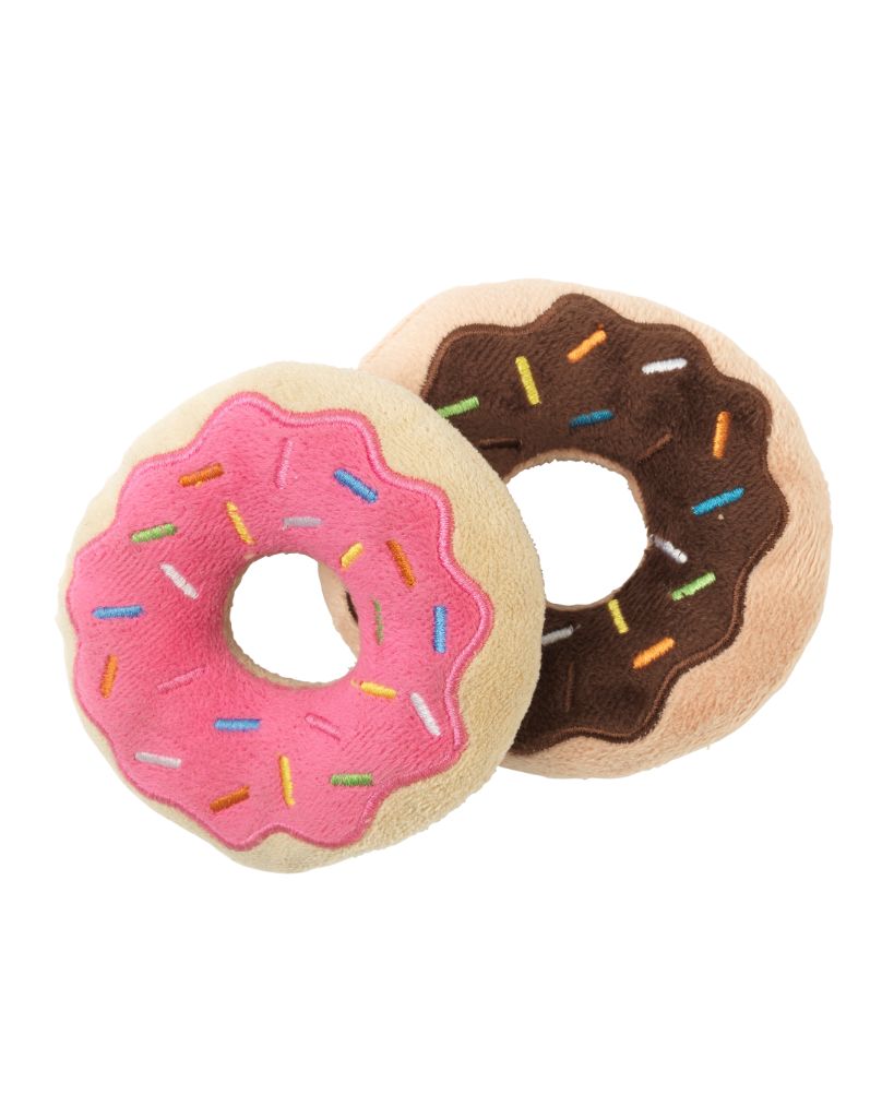 Dog Plush Toy Donuts 2 per pack
