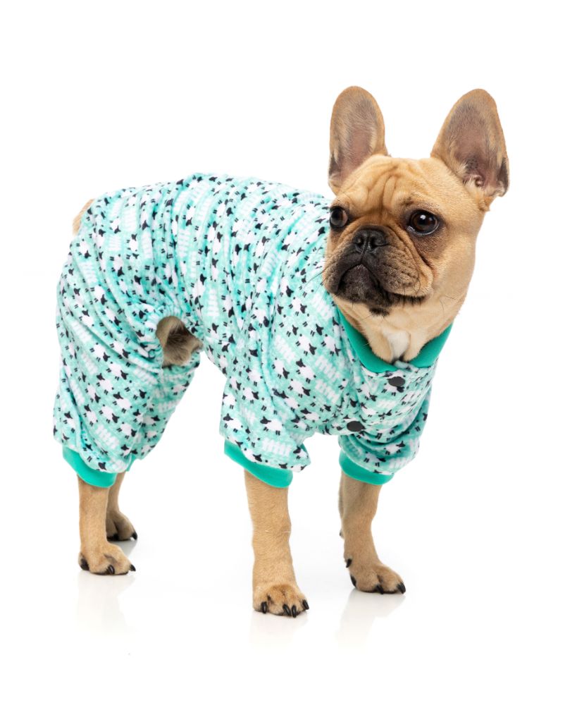 Pijama para perros Counting Sheep Green